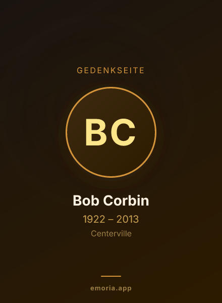 Gedenkportrait von Bob Corbin