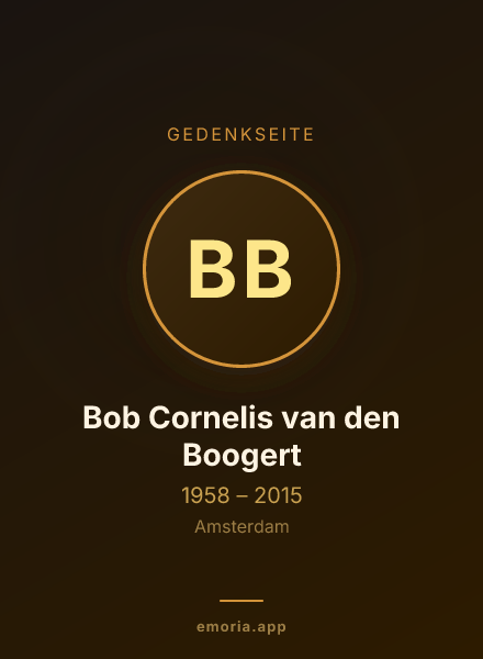 Gedenkportrait von Bob Cornelis van den Boogert