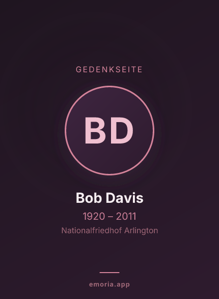 Gedenkportrait von Bob Davis
