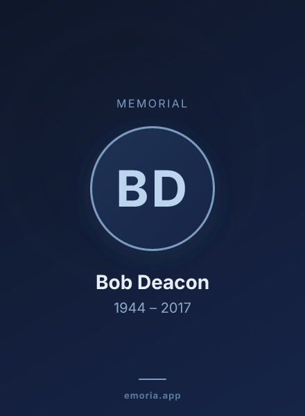 Memorial portrait of Bob Deacon