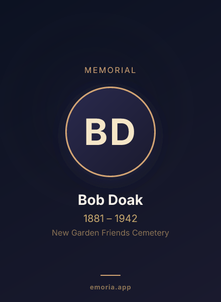 Memorial portrait of Bob Doak