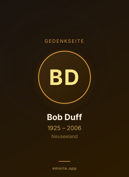 Gedenkportrait von Bob Duff