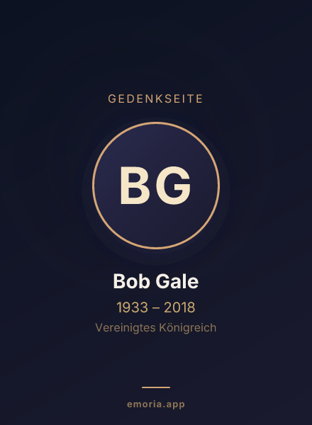 Gedenkportrait von Bob Gale