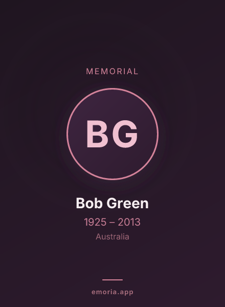 Memorial portrait of Bob Green