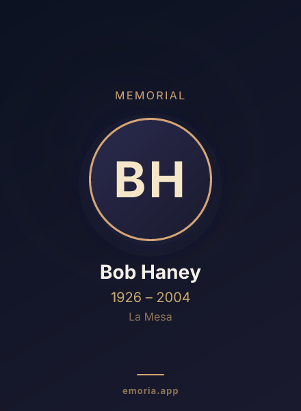 Memorial portrait of Bob Haney