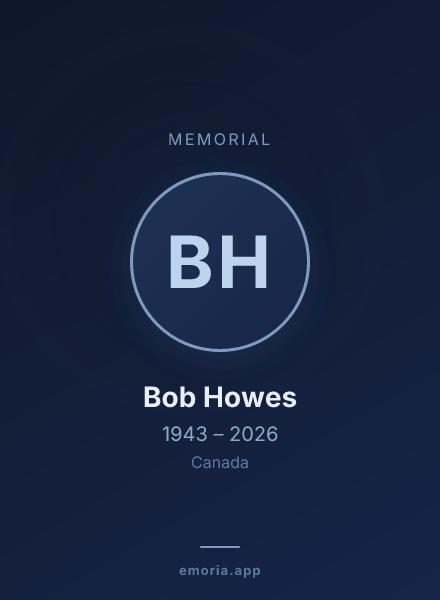 Memorial portrait of Bob Howes
