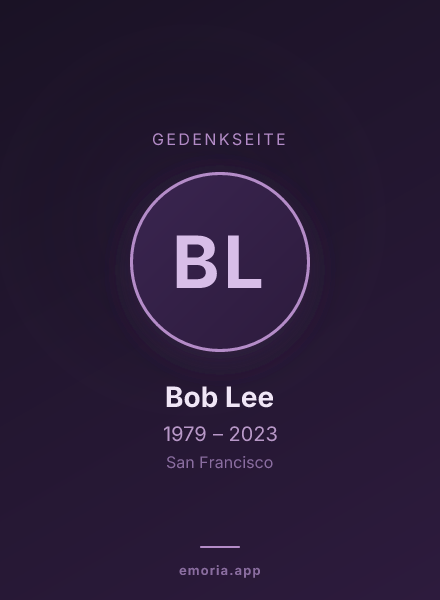 Gedenkportrait von Bob Lee