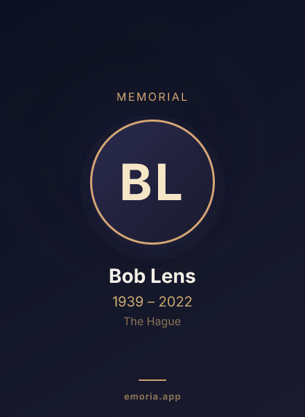 Memorial portrait of Bob Lens