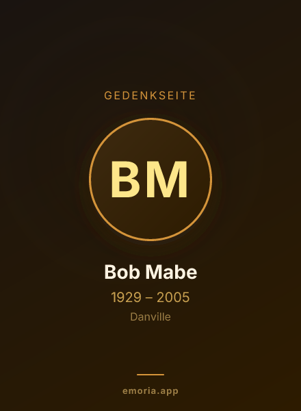 Gedenkportrait von Bob Mabe