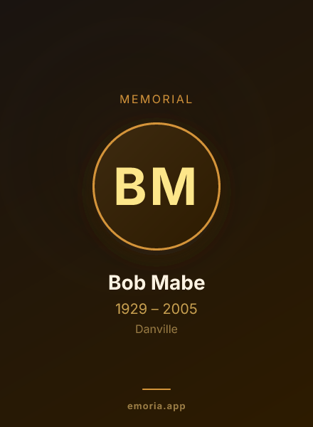 Memorial portrait of Bob Mabe