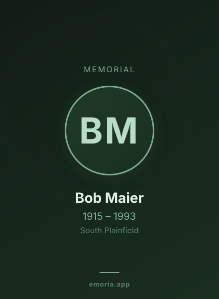 Memorial portrait of Bob Maier