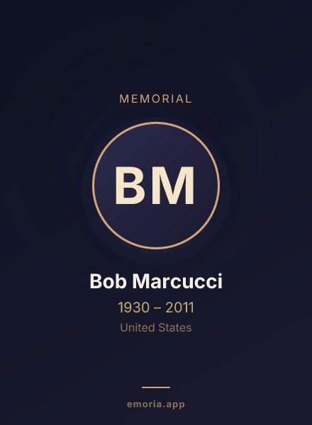 Memorial portrait of Bob Marcucci