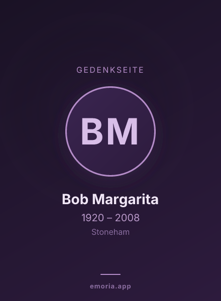 Gedenkportrait von Bob Margarita