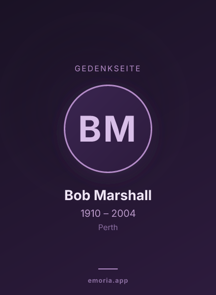 Gedenkportrait von Bob Marshall