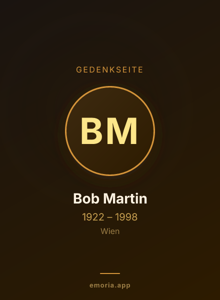Gedenkportrait von Bob Martin