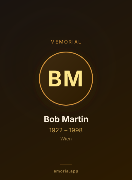 Memorial portrait of Bob Martin