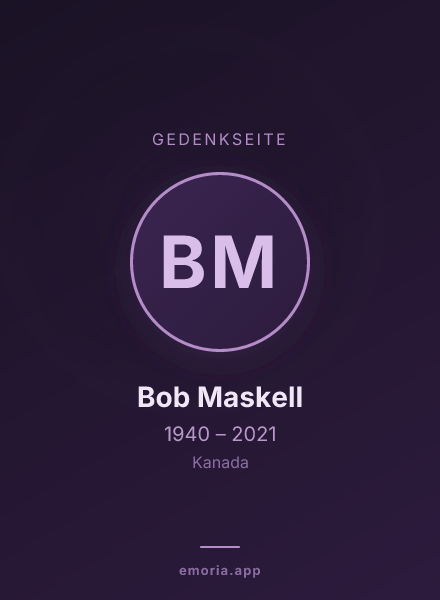 Gedenkportrait von Bob Maskell