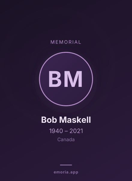 Memorial portrait of Bob Maskell