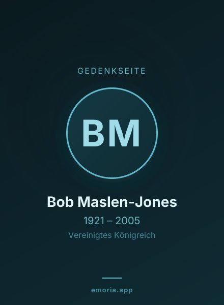 Gedenkportrait von Bob Maslen-Jones