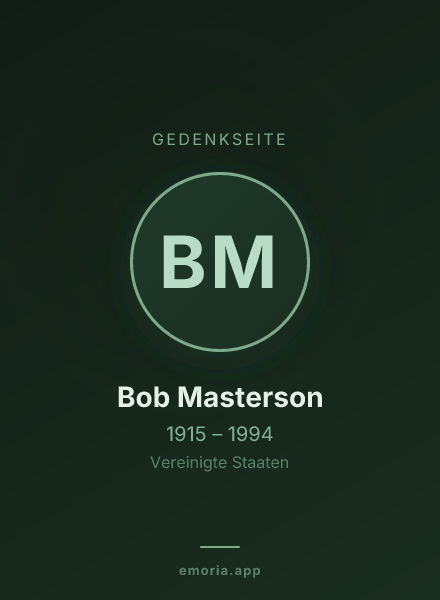 Gedenkportrait von Bob Masterson