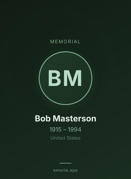Memorial portrait of Bob Masterson
