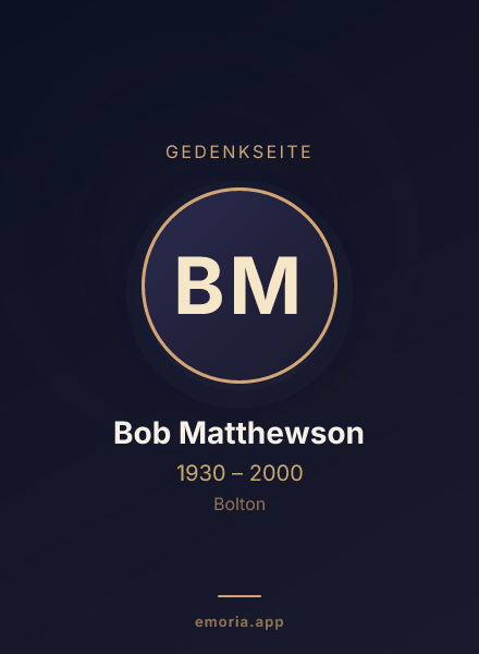Gedenkportrait von Bob Matthewson