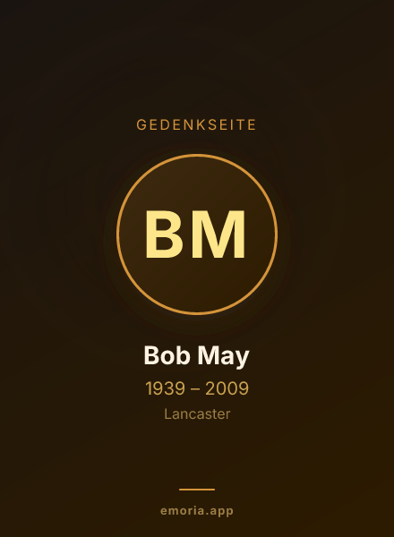 Gedenkportrait von Bob May