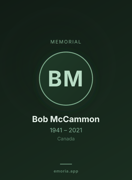 Memorial portrait of Bob McCammon