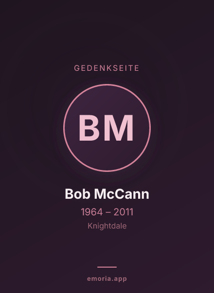 Gedenkportrait von Bob McCann