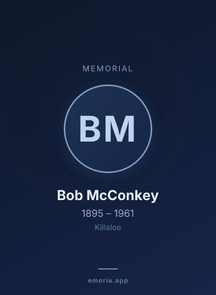 Memorial portrait of Bob McConkey