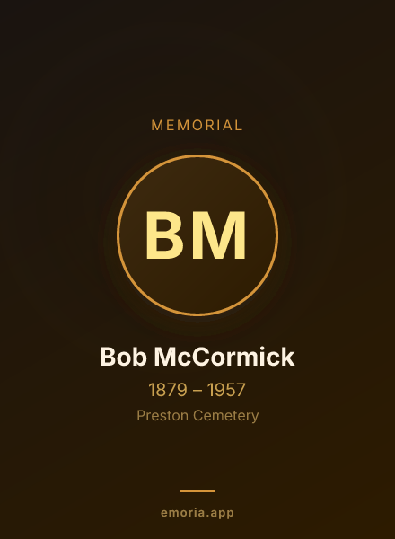 Memorial portrait of Bob McCormick
