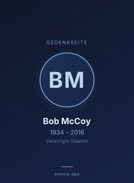 Gedenkportrait von Bob McCoy