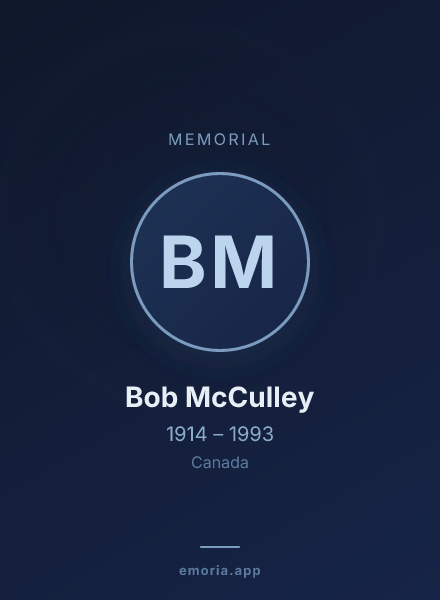 Memorial portrait of Bob McCulley