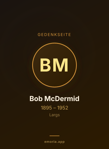 Gedenkportrait von Bob McDermid