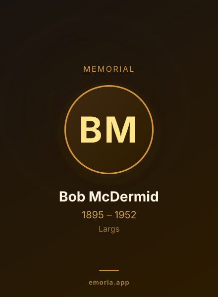 Memorial portrait of Bob McDermid