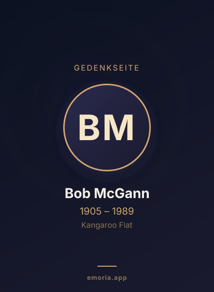 Gedenkportrait von Bob McGann
