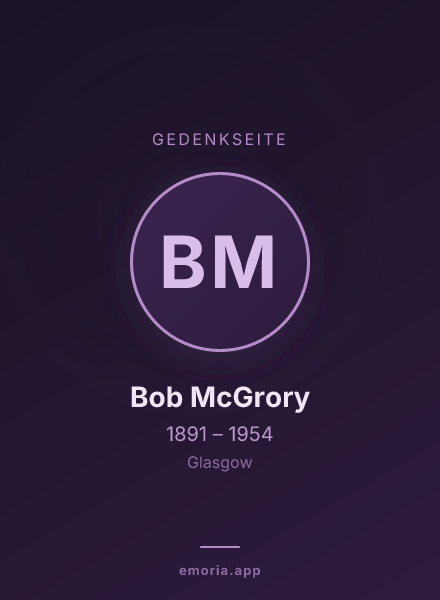 Gedenkportrait von Bob McGrory