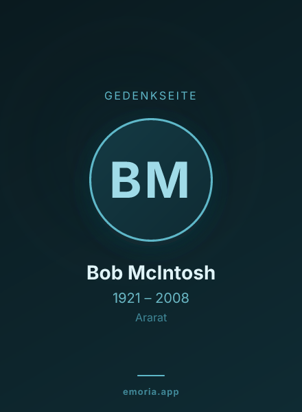 Gedenkportrait von Bob McIntosh