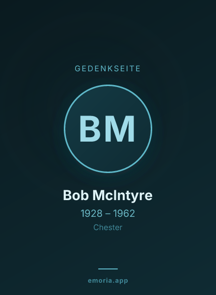Gedenkportrait von Bob McIntyre