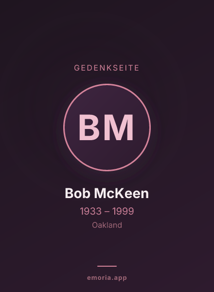 Gedenkportrait von Bob McKeen