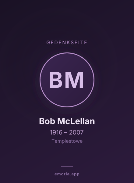 Gedenkportrait von Bob McLellan