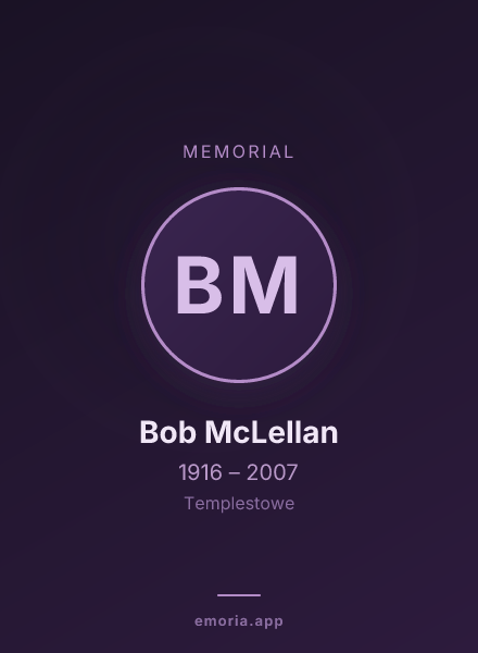 Memorial portrait of Bob McLellan