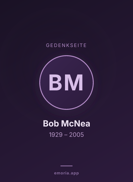 Gedenkportrait von Bob McNea