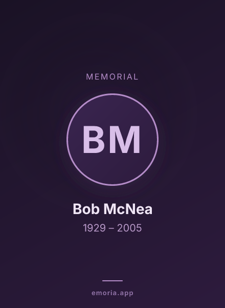 Memorial portrait of Bob McNea