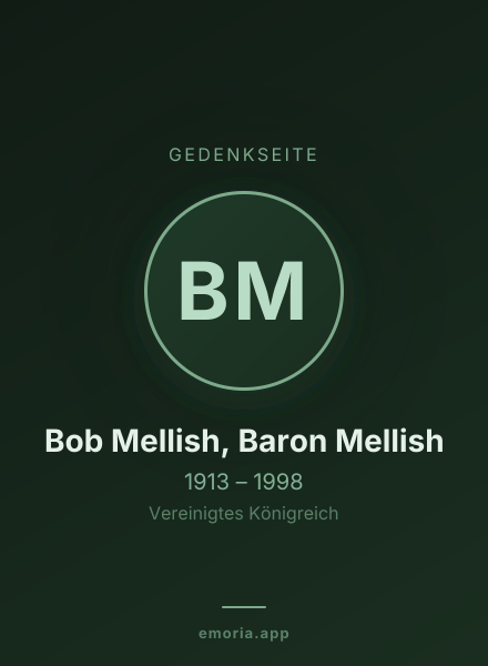 Gedenkportrait von Bob Mellish, Baron Mellish