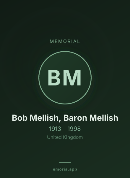 Memorial portrait of Bob Mellish, Baron Mellish