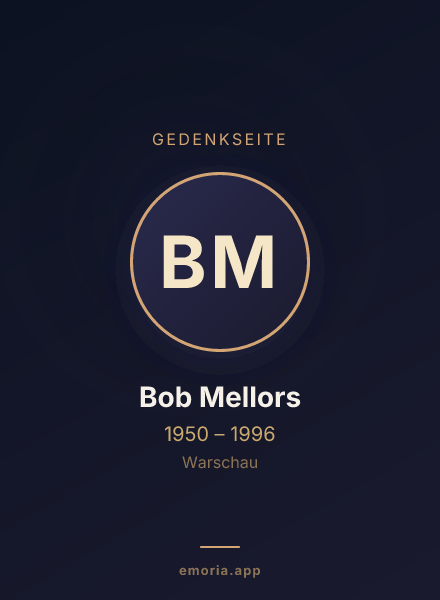 Gedenkportrait von Bob Mellors