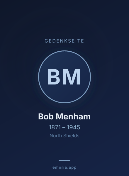 Gedenkportrait von Bob Menham