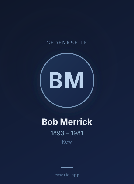 Gedenkportrait von Bob Merrick