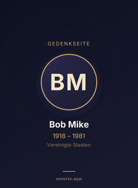 Gedenkportrait von Bob Mike